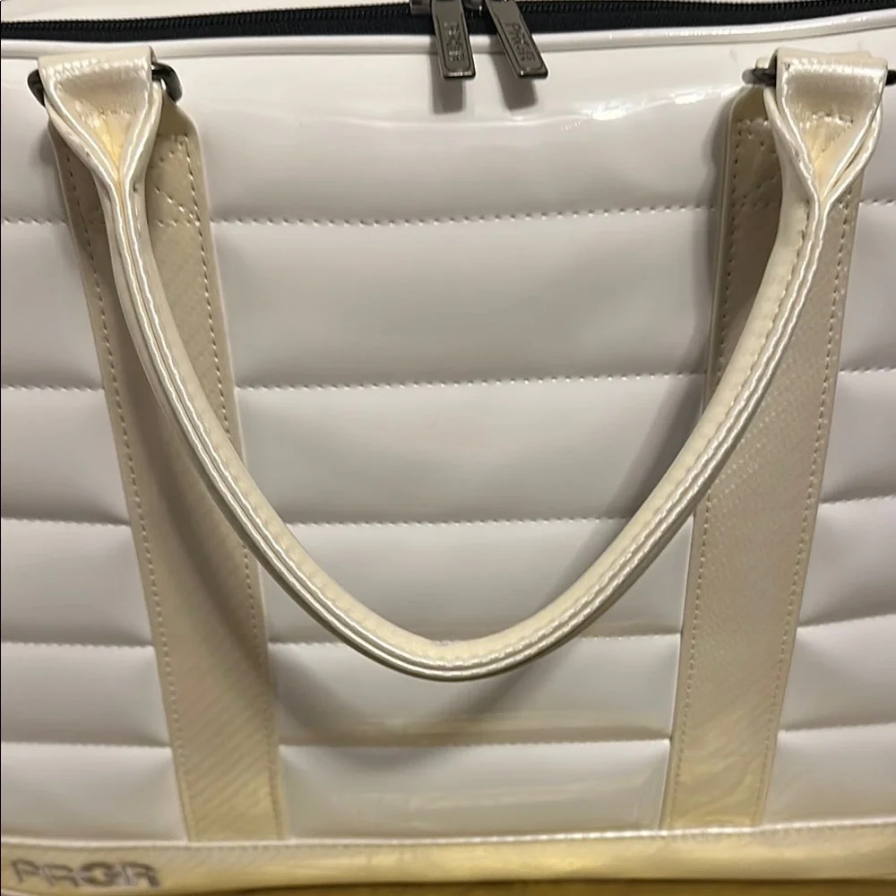 White and Cream Golf Duffel Bag